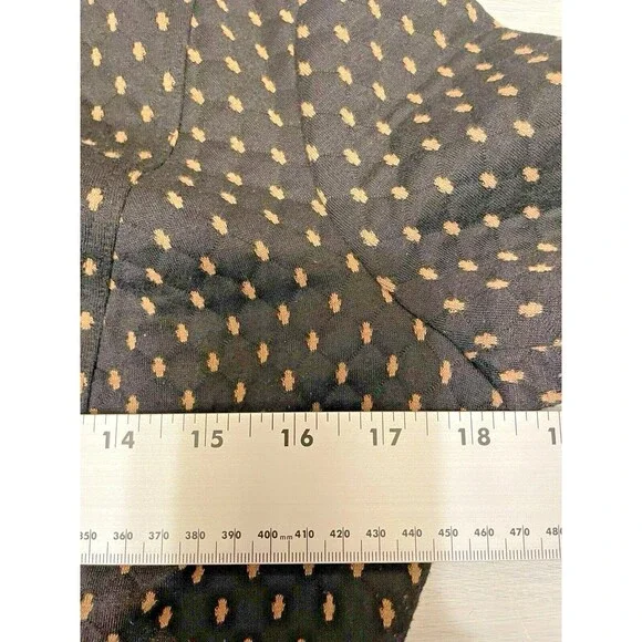 Free People Preppy Diamond Quilted Knit Tweed Polka Dots Blazer Black Jacket  SP - Picture 12 of 14